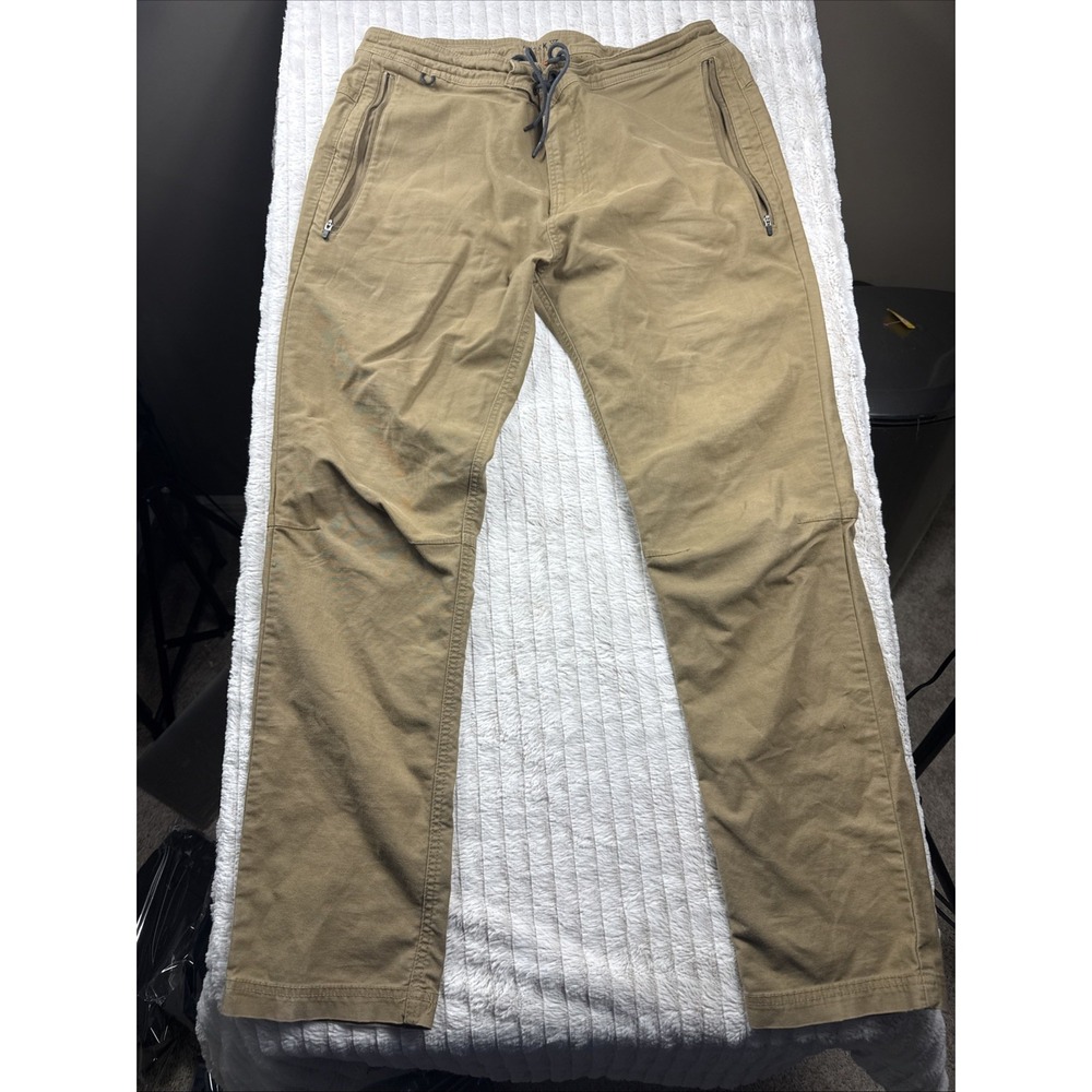 Roark‎ Layover 2.0 Pant Mens 32x29 Brown Drawstring Stretch Hiking Travel